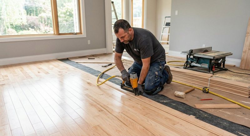 Birch Floor Installation in Austin, TX