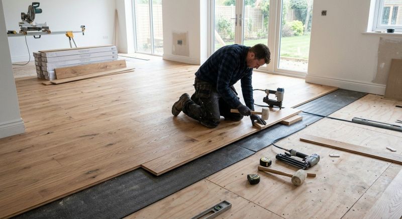 White Oak Floor Installation in Austin, TX
